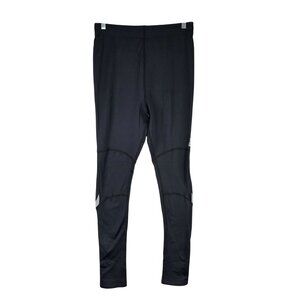 Mens Reebok PlayDry Black Compression Tights Polyester Blend Stretch Size L